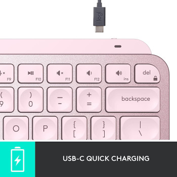 Logitech USB -c Backlit Mx Keys Wireless Illuminated Keyboard - Rose