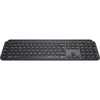 Logitech MX Keys Advanced Illuminated Wireless Keyboard, Bluetooth, Tactile Responsive Typing, Backlit Keys, USB-C, PC/Mac/Laptop Windows/Linux/IOS/Android, English Layout QWERTY - Graphite Black