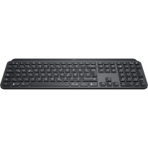 Logitech MX Keys Advanced Illuminated Wireless Keyboard, Bluetooth, Tactile Responsive Typing, Backlit Keys, USB-C, PC/Mac/Laptop Windows/Linux/IOS/Android, English Layout QWERTY - Graphite Black