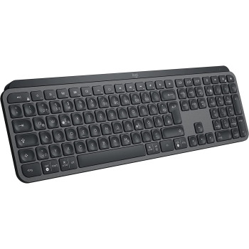 Logitech MX Keys Advanced Illuminated Wireless Keyboard, Bluetooth, Tactile Responsive Typing, Backlit Keys, USB-C, PC/Mac/Laptop Windows/Linux/IOS/Android, English Layout QWERTY - Graphite Black