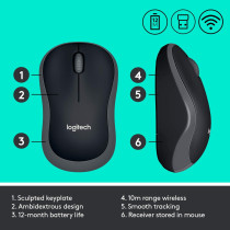 Logitech MK240 Nano 79-Key Wireless Keyboard w/Mouse