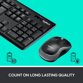 Logitech MK240 Nano 79-Key Wireless Keyboard w/Mouse