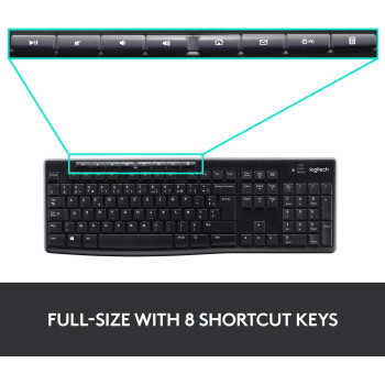 Logitech MK240 Nano 79-Key Wireless Keyboard w/Mouse