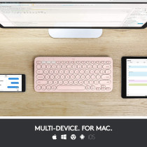 Logitech K380 Multi-Device Bluetooth Keyboard for Mac with Compact Slim Profile, Easy-Switch, 2 Year Battery, MacBook Pro| Air/iMac/iPad Compatible - Rose