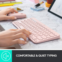 Logitech K380 Multi-Device Bluetooth Keyboard for Mac with Compact Slim Profile, Easy-Switch, 2 Year Battery, MacBook Pro| Air/iMac/iPad Compatible - Rose