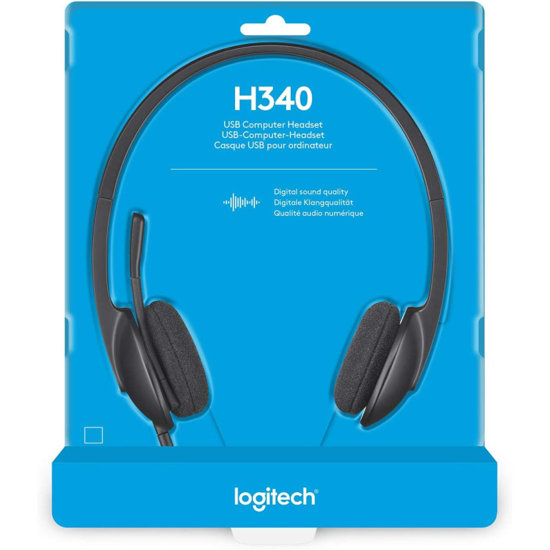 Logitech 981-000507 H340 USB Headset - 6ft Cable