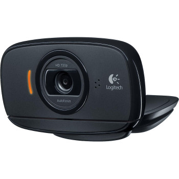 Logitech B525 Portable Business Webcam, HD 720p/30fps, Widescreen HD Video Calling, Foldable, HD Light Correction, Autofocus, 360 Swivel, For Skype, Cisco Jabber, Zoom, PC/Mac/Laptop/Macbook/Tablet