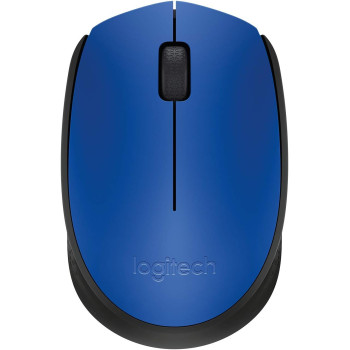 Logitech M171 Wireless Mouse, 2.4 GHz with USB Nano Receiver, Optical Tracking, 12-Months Battery Life, Ambidextrous, PC/Mac/Laptop - Blue (910-004656)