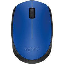Logitech M171 Wireless Mouse, 2.4 GHz with USB Nano Receiver, Optical Tracking, 12-Months Battery Life, Ambidextrous, PC/Mac/Laptop - Blue (910-004656)