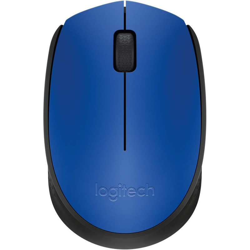 Logitech M171 Wireless Mouse, 2.4 GHz with USB Nano Receiver, Optical Tracking, 12-Months Battery Life, Ambidextrous, PC/Mac/Laptop - Blue (910-004656)