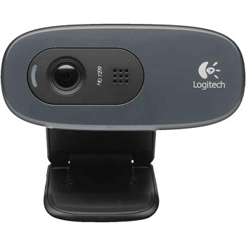 Logitech C270 720 HD Video Calling and Recording Webcam - 960-001063, Grey and Black