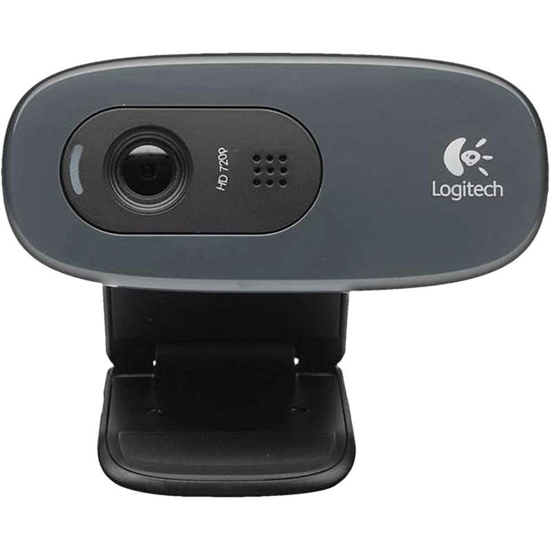 Logitech C270 720 HD Video Calling and Recording Webcam - 960-001063, Grey and Black