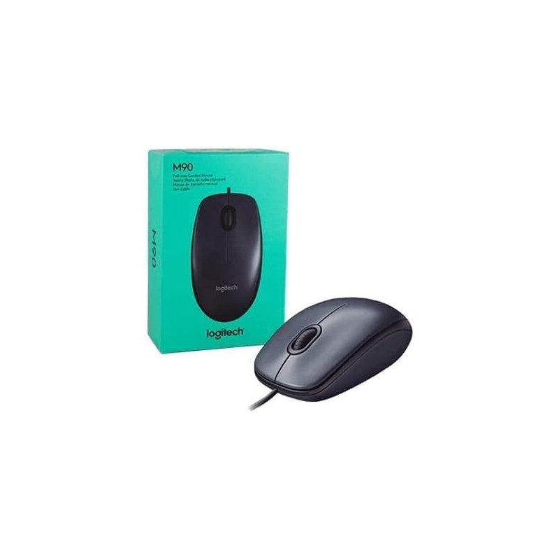 Logitech M90 USB Mouse For PC and Laptop