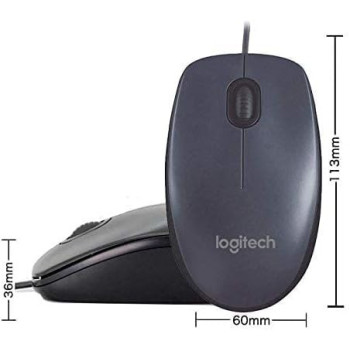 Logitech M90 USB Mouse For PC and Laptop