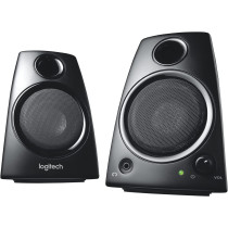 Logitech 3.5mm Jack Compact Laptop Speakers, Black (Z130)