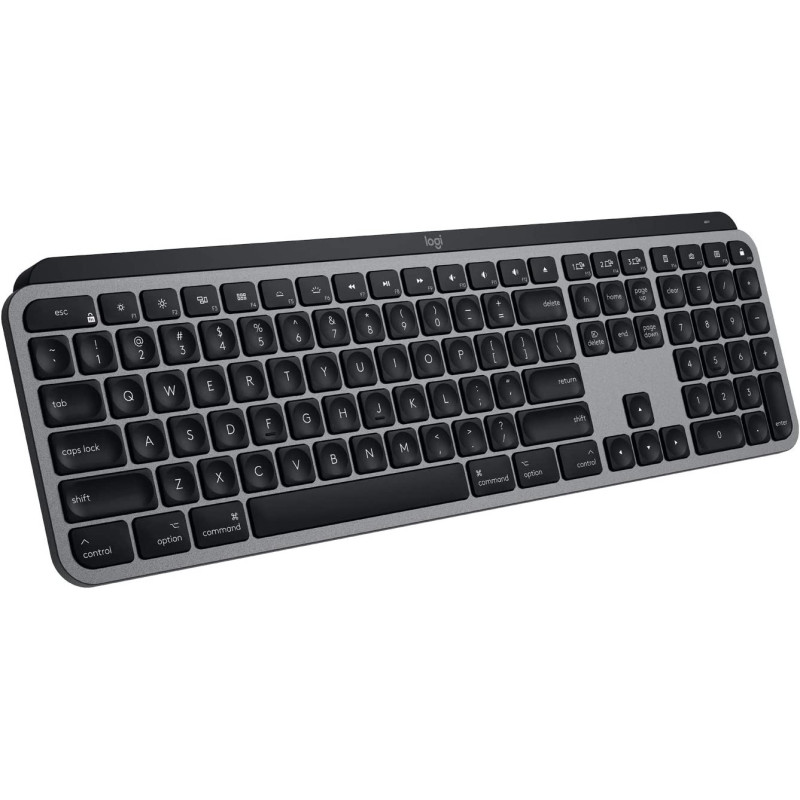 Logitech MX Keys Advanced Wireless Illuminated Keyboard for Mac, Backlit LED Keys, Bluetooth,USB-C, MacBook Pro/Air,iMac, iPad Compatible, Metal Build - With Free Adobe Creative Cloud Subscription