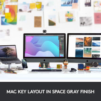 Logitech MX Keys Advanced Wireless Illuminated Keyboard for Mac, Backlit LED Keys, Bluetooth,USB-C, MacBook Pro/Air,iMac, iPad Compatible, Metal Build - With Free Adobe Creative Cloud Subscription