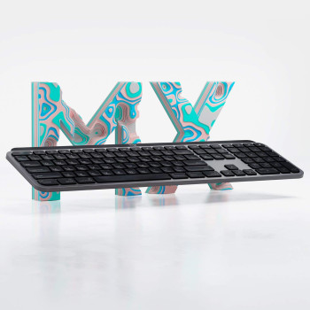 Logitech MX Keys Advanced Wireless Illuminated Keyboard for Mac, Backlit LED Keys, Bluetooth,USB-C, MacBook Pro/Air,iMac, iPad Compatible, Metal Build - With Free Adobe Creative Cloud Subscription