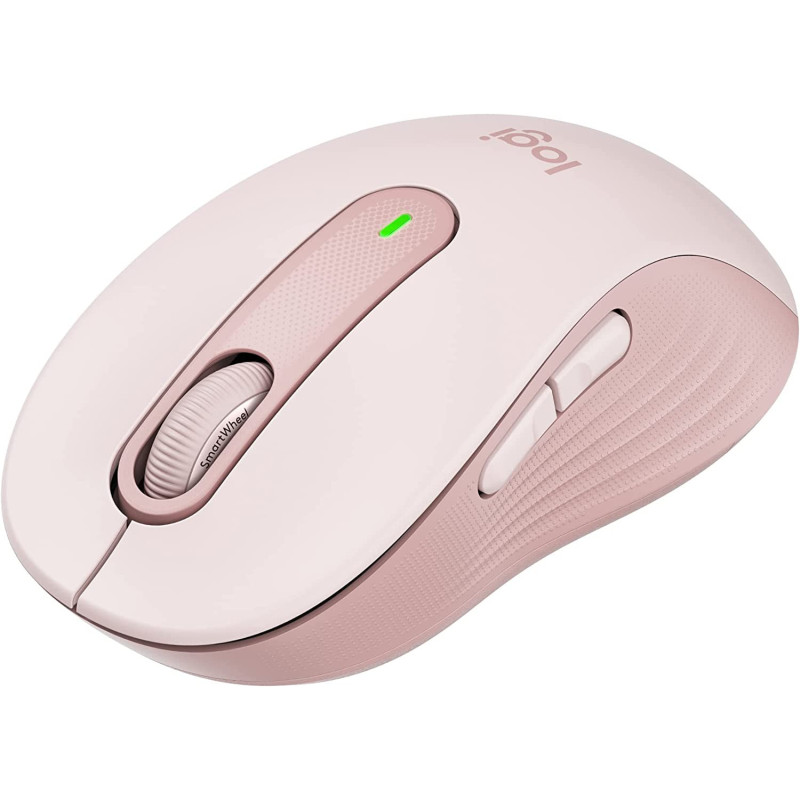 Logitech Signature M650 Wireless Mouse - for Small to Medium Sized Hands, 2-Year Battery, Silent Clicks, Customisable Side Buttons, Bluetooth, for PC/Mac/Multi-Device/Chromebook - Rose