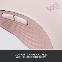 Logitech Signature M650 Wireless Mouse - for Small to Medium Sized Hands, 2-Year Battery, Silent Clicks, Customisable Side Buttons, Bluetooth, for PC/Mac/Multi-Device/Chromebook - Rose