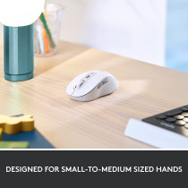 Logitech Signature M650 Wireless Mouse - for Small to Medium Sized Hands, 2-Year Battery, Silent Clicks, Customisable Side Buttons, Bluetooth, for PC/Mac/Multi-Device/Chromebook - Off-White