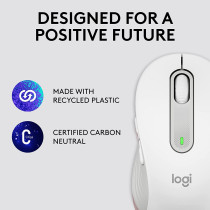 Logitech Signature M650 Wireless Mouse - for Small to Medium Sized Hands, 2-Year Battery, Silent Clicks, Customisable Side Buttons, Bluetooth, for PC/Mac/Multi-Device/Chromebook - Off-White