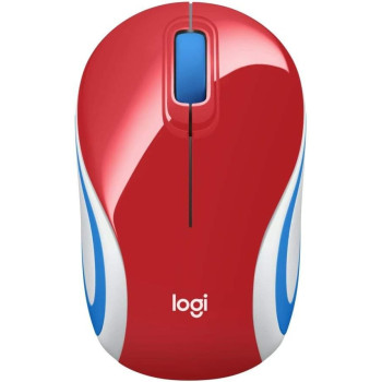 Logitech M187 Ultra Portable Wireless Mouse, 2.4 GHz with USB Receiver, 1000 DPI Optical Tracking, 3-Buttons, PC/Mac/Laptop - Red