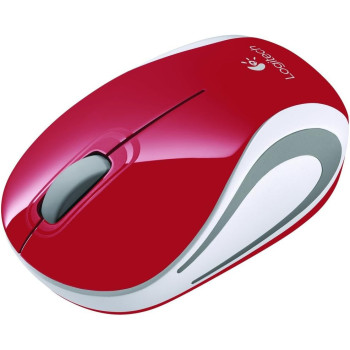 Logitech M187 Ultra Portable Wireless Mouse, 2.4 GHz with USB Receiver, 1000 DPI Optical Tracking, 3-Buttons, PC/Mac/Laptop - Red