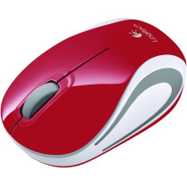 Logitech M187 Ultra Portable Wireless Mouse, 2.4 GHz with USB Receiver, 1000 DPI Optical Tracking, 3-Buttons, PC/Mac/Laptop - Red