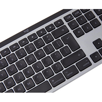 Logitech MX Keys Advanced Wireless Illuminated Keyboard for Mac, Backlit LED Keys, Bluetooth,USB-C, MacBook Pro,Macbook Air,iMac, iPad Compatible, Metal Build