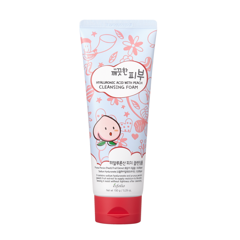 Esfolio Pure Skin Hyaluronic Acid Pink Peach Cleansing Foam 150G