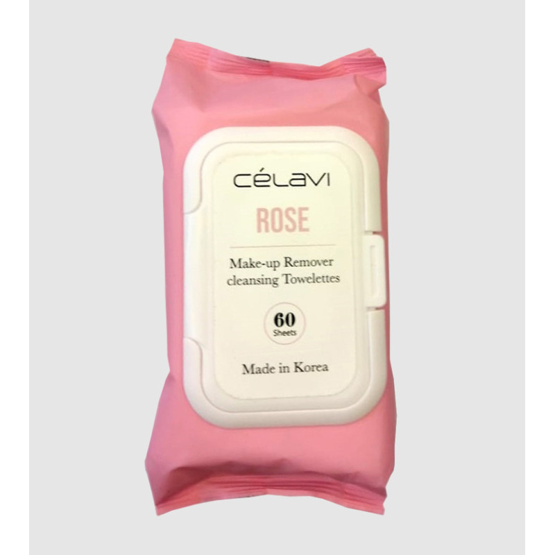 Celavi Rose Makeup Remover Cleansing Towelettes 60sheets