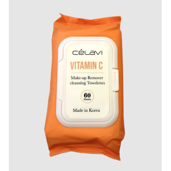 Celavi Vitamin C Makeup Remover Cleansing Towelettes 60sheets