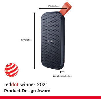 Sandisk 2Tb Extreme Portable External Ssd Usb C, 3.1 Sdssde30 2T00 G25, Blue, G25
