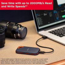 Sandisk 1Tb Extreme Pro Portable Ssd - Up To 2000Mb/S - Usb-C, Usb 3.2 Gen 2X2 - External Solid State Drive - Sdssde81-1T00-G25
