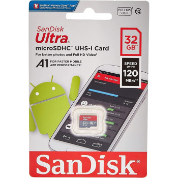 SanDisk 32GB Ultra microSDHC UHS-I Card A1 Class 10 120MB/s - SDSQUA4-032G-GN6MN