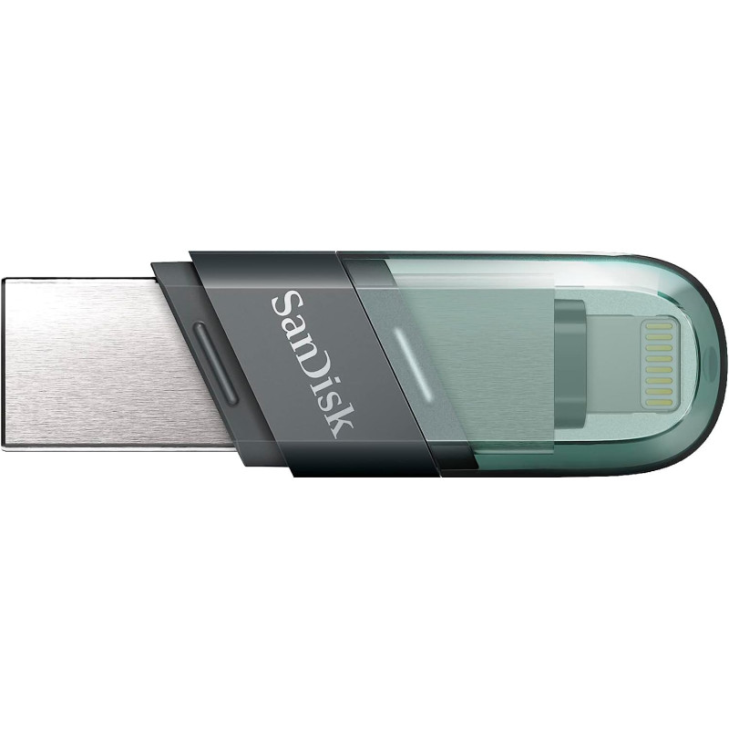 Sandisk 128Gb Ixpand Flash Drive Flip Usb 3.1 Gen 1 For Iphone/Ipad Sdix90N 128G Gn6Nn, Black, Gn6Ne