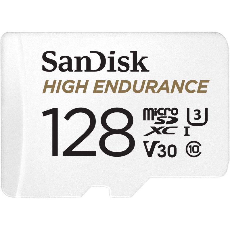 Sandisk 128Gb High Endurance Video Microsdxc Card With Adapter For Dash Cam And Home Monitoring Systems - C10, U3, V30, 4K Uhd, Micro Sd Card - Sdsqqnr-128G-Gn6Ia