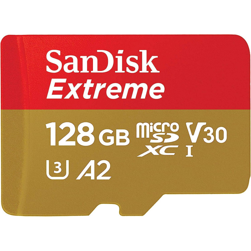 SanDisk SDSQXA1-128G-GN6MN 128GB Extreme microSD UHS-I U3 V30 A2 160MB/s- SDSQXA1-128G-GN6MN