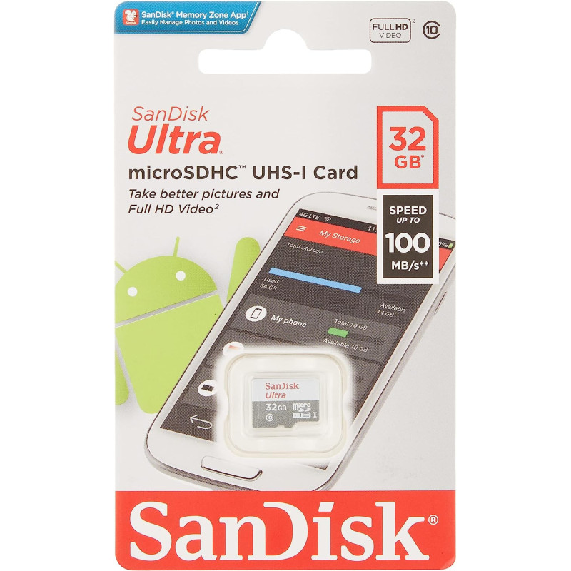 Sandisk Microsd 32Gb100Mb/S SDSQUNR-032G