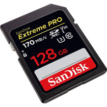 SanDisk 128GB Extreme Pro SDXC UHS-I Card - C10, U3, V30, 4K UHD, SD SDSDXXY-128G-GN4IN