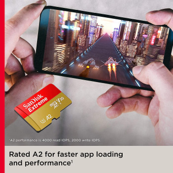 Sandisk 1Tb Extreme Microsd Uhs-I U3 V30 A2 160Mb/S- Sdsqxa1-1T00-Gn6Mn