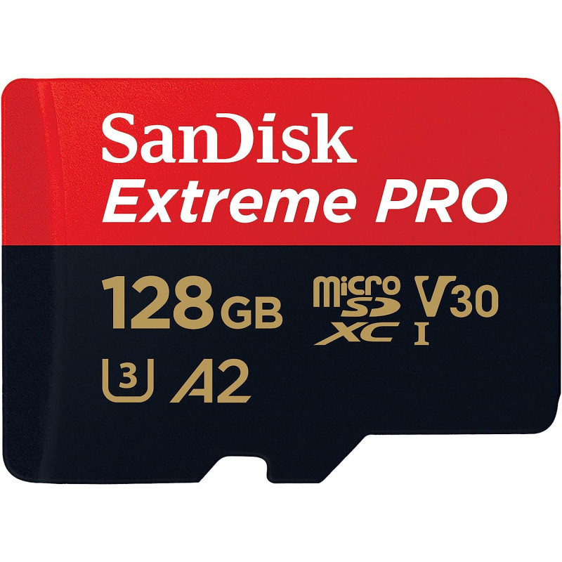 SanDisk Extreme Pro Microsdxc Uhs I Card With Adapter, 128 Gb Sdsqxcy 128G Gn6Ma, Black, 128GB microSDXC, GN6MA
