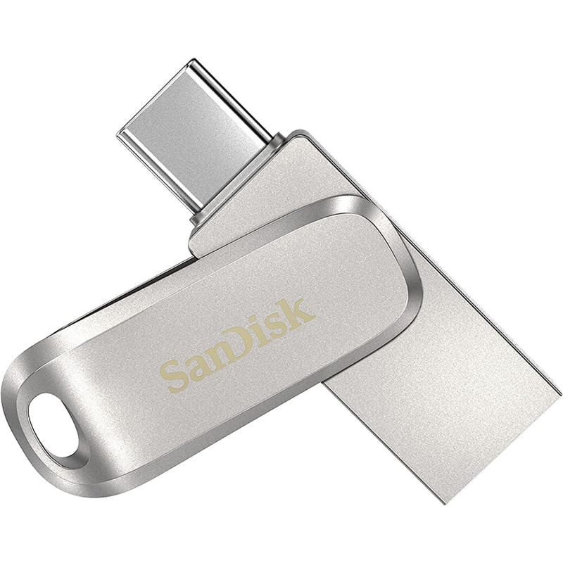 SanDisk 128GB Ultra Dual Drive Luxe USB Type-C - SDDDC4-128G-G46, Silver