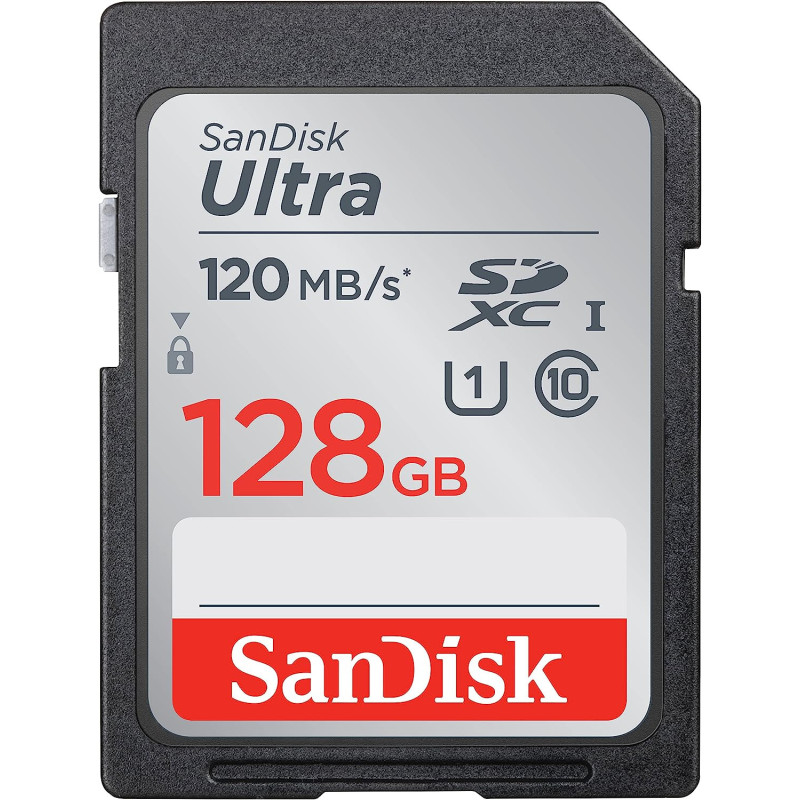 SanDisk 128GB Ultra SDXC UHS-I Memory Card - 140MB/s, C10, U1, Full HD, SD Card - SDSDUN4-128G-GN6IN