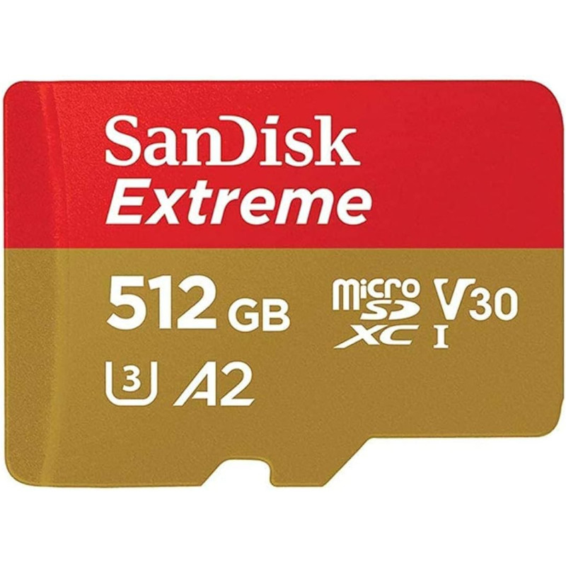 Sandisk 512Gb Extreme Microsd Uhs-I U3 V30 A2 160Mb/S- Sdsqxa1-512G-Gn6Mn