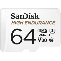 Sandisk 64Gb High Endurance Video Microsdxc Card With Adapter For Dash Cam And Home Monitoring Systems - C10, U3, V30, 4K Uhd, Micro Sd Sdsqqnr-064G-Gn6Ia