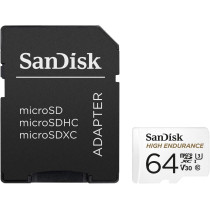 Sandisk 64Gb High Endurance Video Microsdxc Card With Adapter For Dash Cam And Home Monitoring Systems - C10, U3, V30, 4K Uhd, Micro Sd Sdsqqnr-064G-Gn6Ia