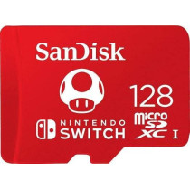 Sandisk 128 Gb Microsdxc Uhs-I Card For Nintendo Switch, 100Mb/S Read; 90Mb/S Write - Sdsqxao-128G-Gn3Zn, Red