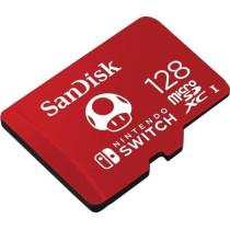 Sandisk 128 Gb Microsdxc Uhs-I Card For Nintendo Switch, 100Mb/S Read; 90Mb/S Write - Sdsqxao-128G-Gn3Zn, Red
